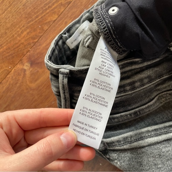 Frame Le One Crop Mini Boot Gray Faded Stretch Casual Denim Pants size 1 - Picture 13 of 16